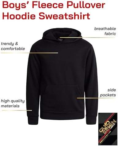 Quad Seven Boys Pullover Kangaroo Pockets 2-Pack Sizes 8-18