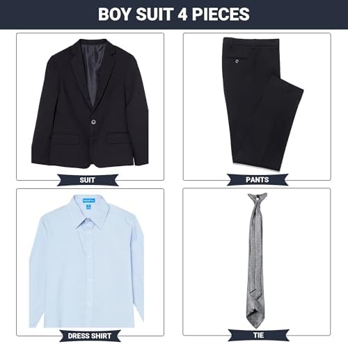 Haggar Boys 4-Piece Suit Set Tailored for Success