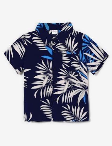 PATPAT Family Matching Hawaiian Outfits Mommy Me Summer Tropical Halter Shirts Sundresses