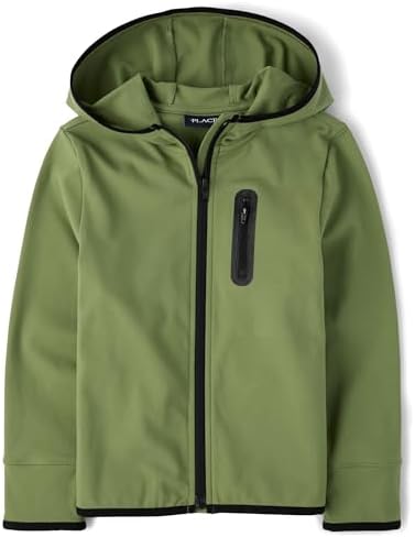 The Childrens Place Boys Soft Tech Hooded Full Zip Sweatshirt 1