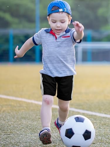 4-Piece Boys Mesh Active Shorts with Stripes