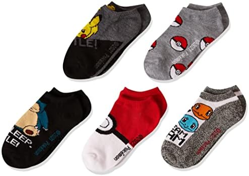 Pokemon Boys 5-Pack Socks No-Show