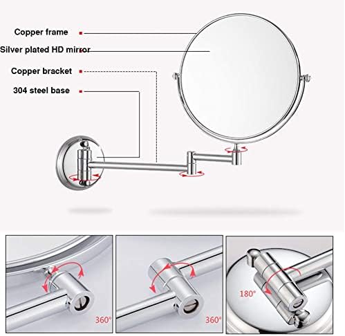 Stylish Wall-Mounted Makeup Mirror withadjustable Angles