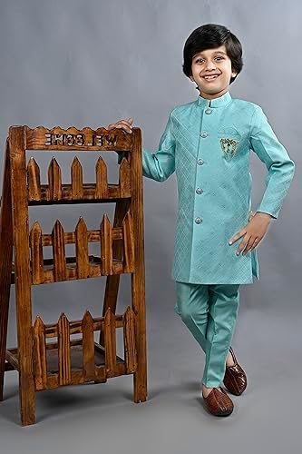 Perfect for Boys Luxurious Silk Blend Set Ethnic Modern Style