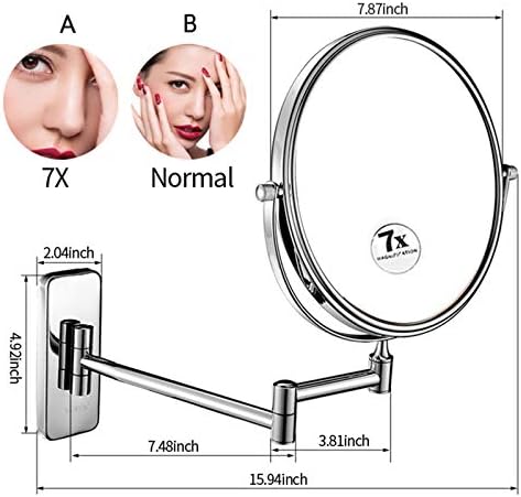 Double-Sided Makeup Mirror with 360-Degree Swivel