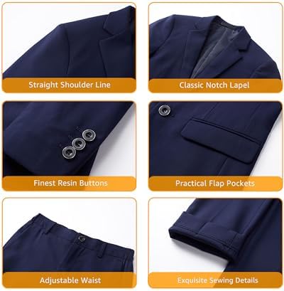 YND Boys Slim Fit 5-Piece Suit Set