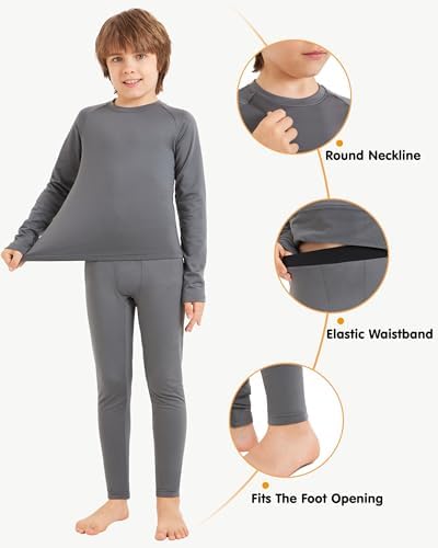 MIVEI Boys Thermal Underwear Set Winter Long Johns