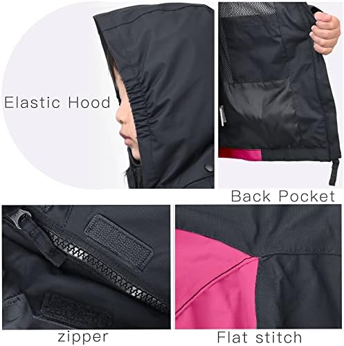 Boys Girls Rain Jacket Waterproof Windproof