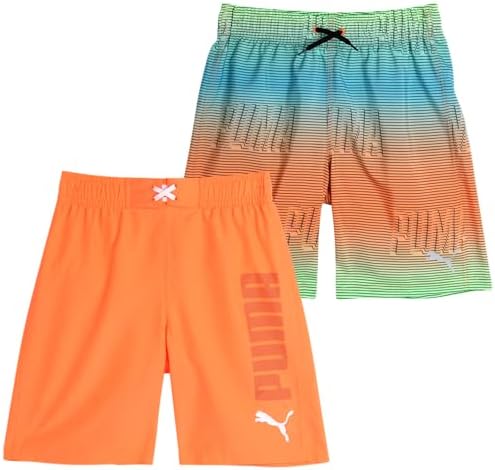 PUMA Boys Quick Dry Swim Trunks - 2-Pack