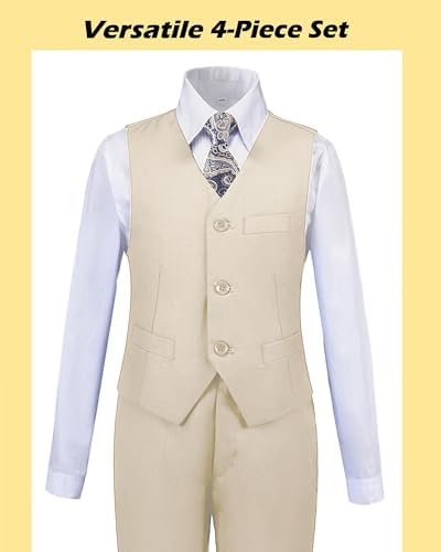 Boys Formal Suit 5-Piece Set Tuxedo for Boys