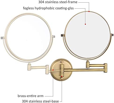 Double-Sided Makeup Mirror 8 inch