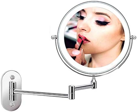 LCARY 360-Degree Rotating Wall-Mounted Makeup Mirror