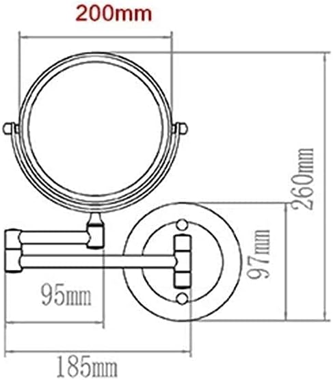 Stylish FUDGIO Wall-Mounted Makeup Mirror for Bathroom Bed Room Use