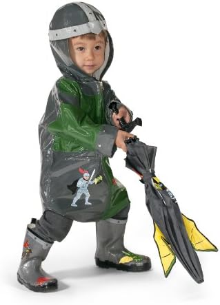 Kidorable Dragon Knight Raincoat for Boys GreyGreen