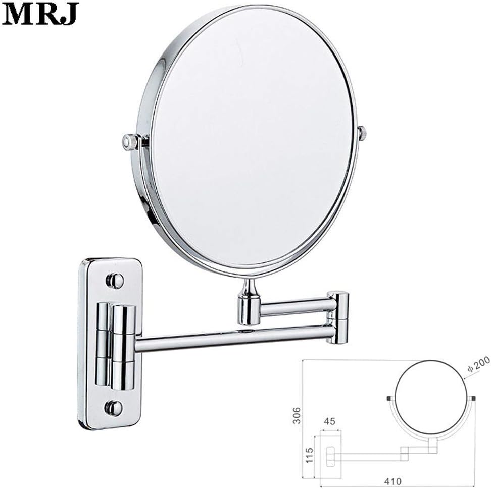 3x Magnifying Wall Makeup Mirror Antique Bronze