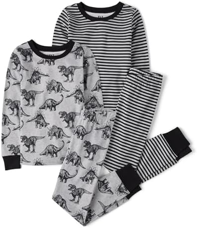 The Childrens Place Boys 100 Cotton Pajama Set Long Sleeve and Pants