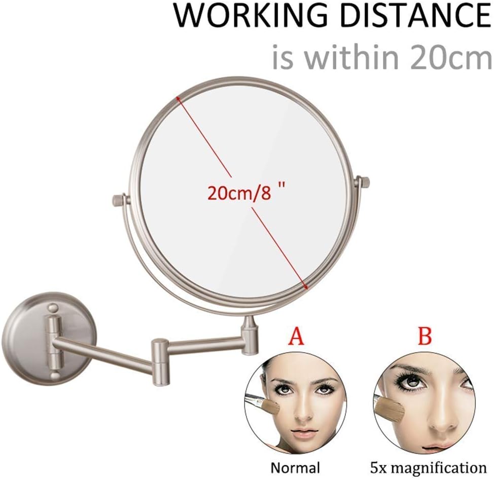 LCARY Extendable Wall-Mounted Makeup Mirror