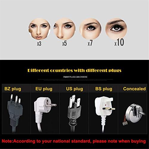 Precision-Made Dual-Purpose Makeup Shaving Mirror with LED Light Wall-Mounted