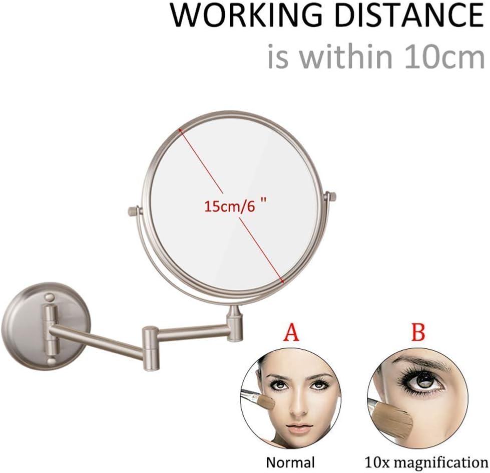 Beauty Encouraging Wall-Mounted Makeup Shaving Mirror Sturdy Adjustable Beauty Mirror