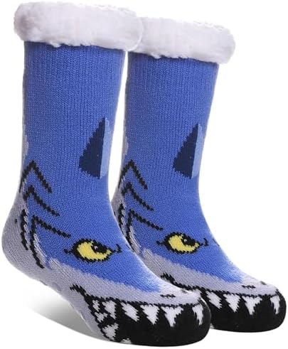 SDBING Kids Fuzzy Slipper Socks Boys Girls