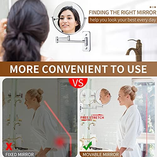 Double-Sided Makeup Mirror with 360-Degree Swivel