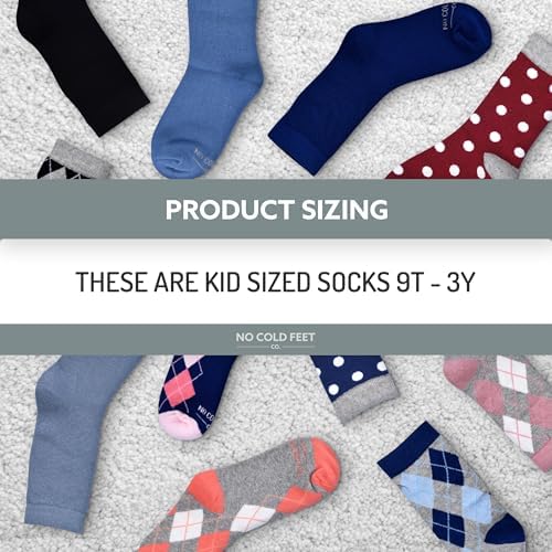 Kids Boys Fun Dress Socks with Colorful Patterns