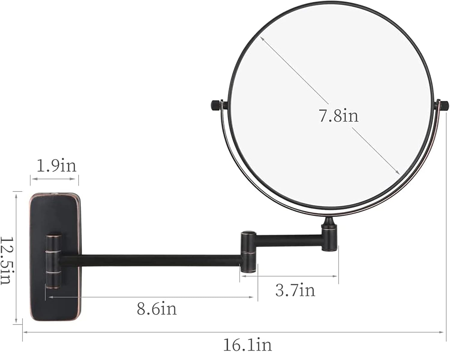 Versatile Double-Sided Makeup Mirror