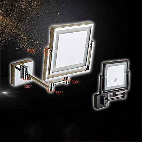 HAPPIS E8 LED Wall-Mounted Makeup Mirror with 3X Magnification