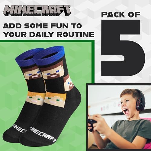 Minecraft Boys Calf Socks