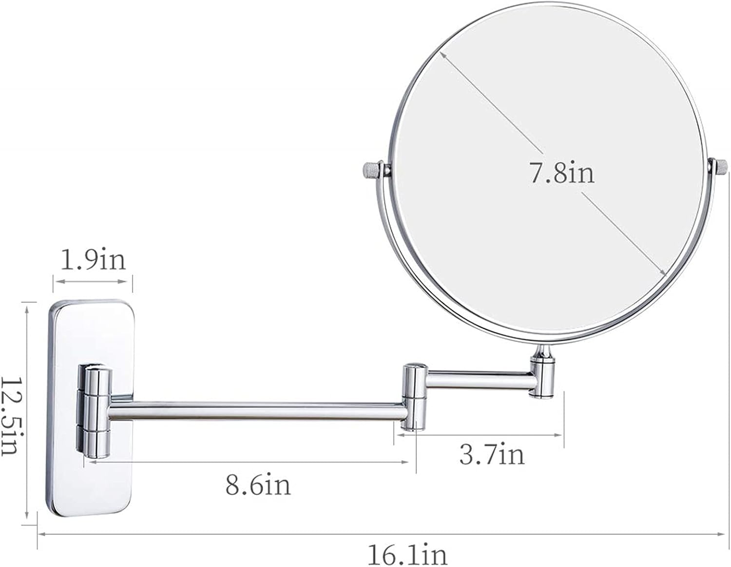 Double-Sided Makeup Mirror with 360-Degree Swivel
