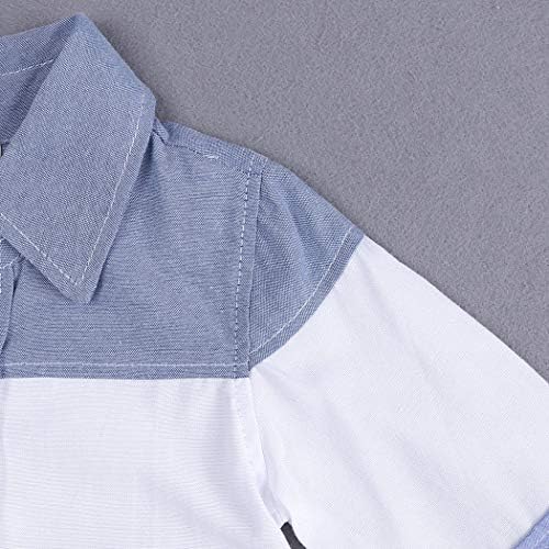 3Pcs Boy Handsome Outfit Set Plaid Shirt T-Shirt Suspender Jean Set