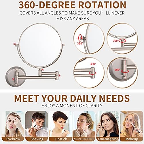 Noce Adjustable Double-Sided Makeup Mirror