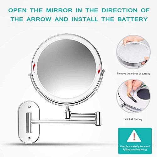 7x Magnification Double-Sided Wall-Mounted Makeup Mirror
