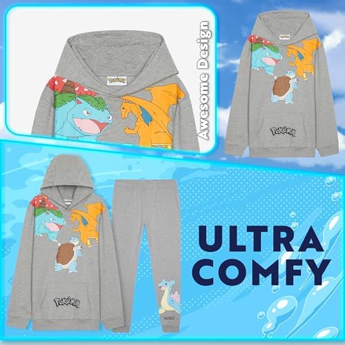 Pokemon Boys Tracksuit Set - Cozy Hoodie and Joggers