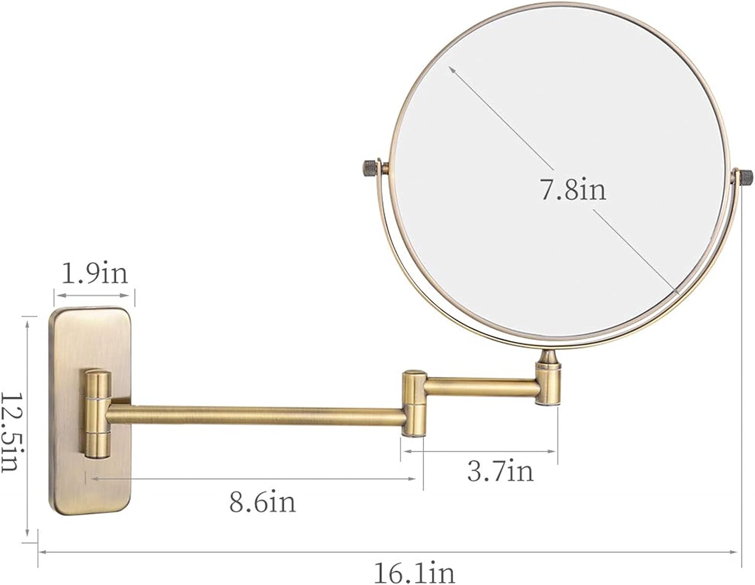 NOVOCE 8 Inch Double Sided Shaving Mirror