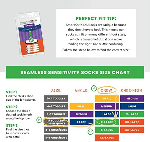 Sensory-Friendly Seamless Socks for Kids 3 Pack