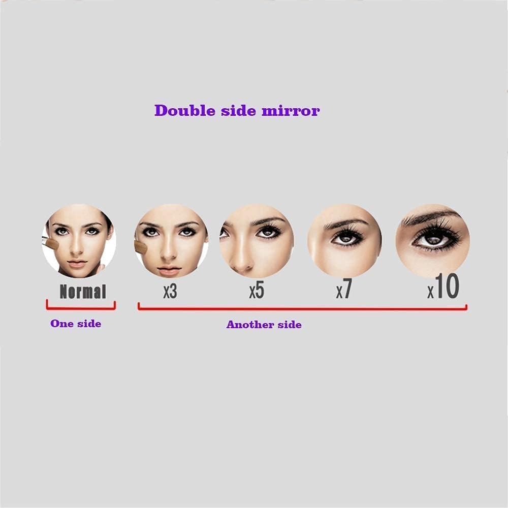 Sturdy Wall-Mounted Makeup Mirror 8-inch 3x Magnifying LCARY