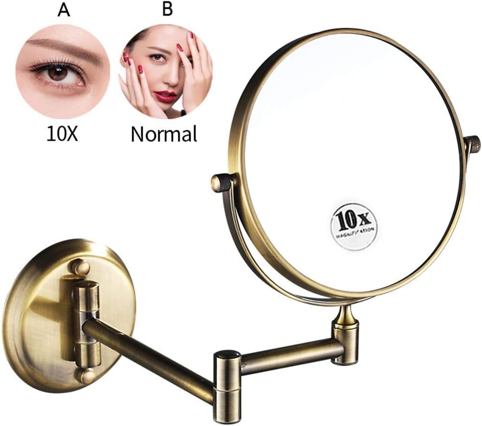 Sturdy Adjustable Makeup Mirror Wall-Mounted