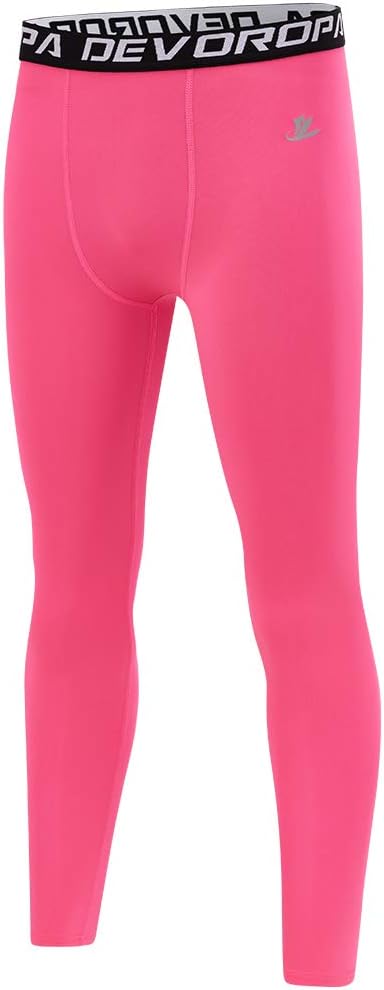 DevorOPA Boys Compression Pants for Basketball Baseball - Quick-Drystructors Fit