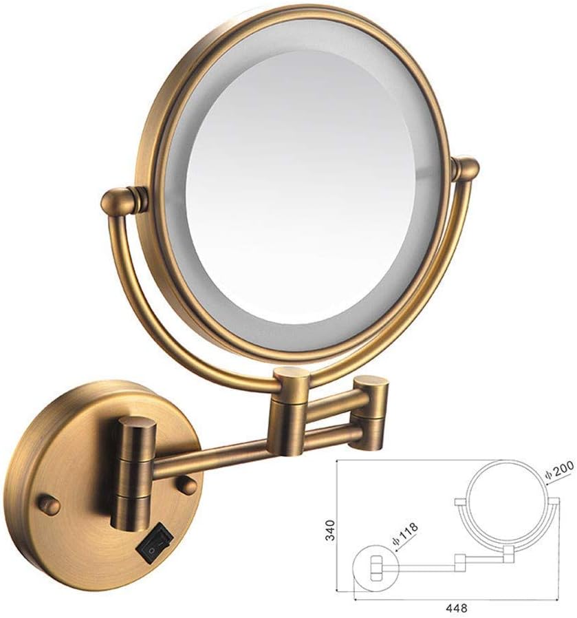 Two-Piece Heart-Shaped Wall-Mounted Vanity Mirror Pink