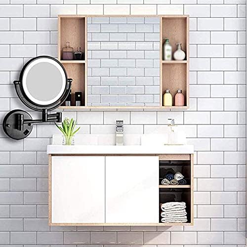 FUDGIO LED Lighted Wall Mount Makeup Mirror