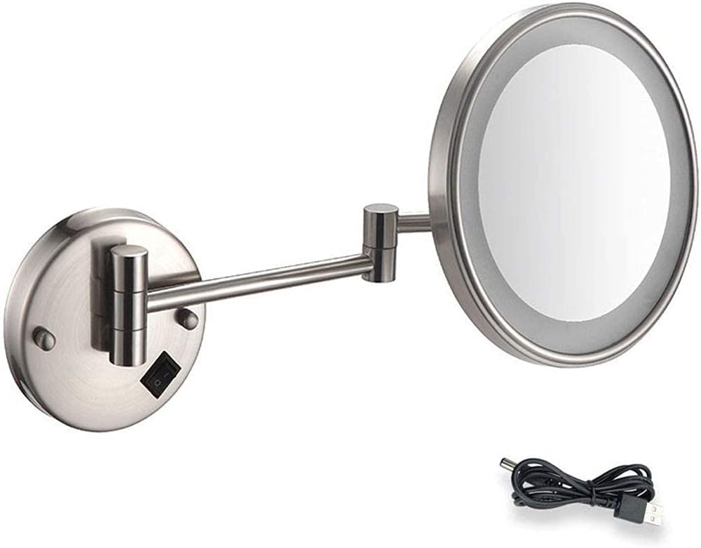 Wall-Mount 5X Makeup Mirror