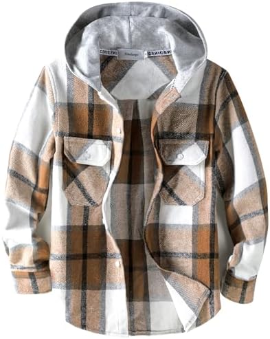 boys casual button-up plaid jacket for spring wear