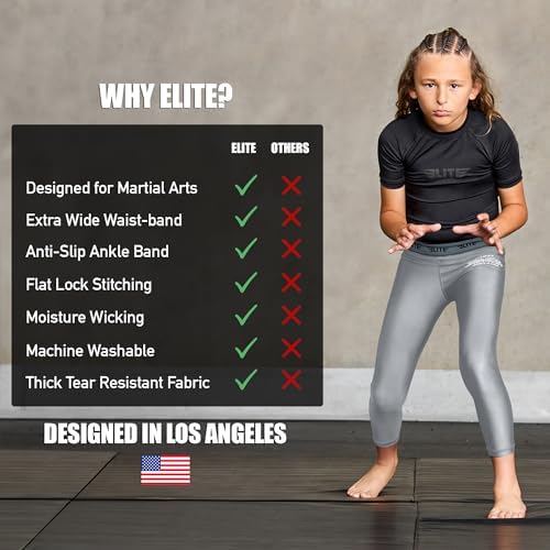 Elite Sports Kids MMA Spat Performance Compression Leggings
