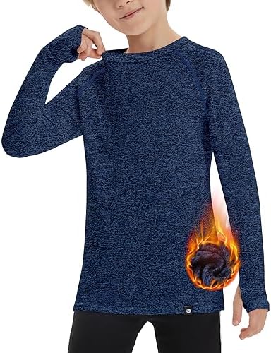 Soneven Youth Boys Girls Thermal Compression Shirt