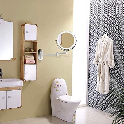 LCARY 360-Degree Rotating Wall-Mounted Makeup Mirror