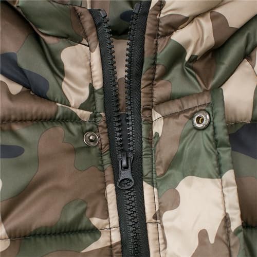 Camouflage Puffer Jacket for Kids Thermal Soft printed