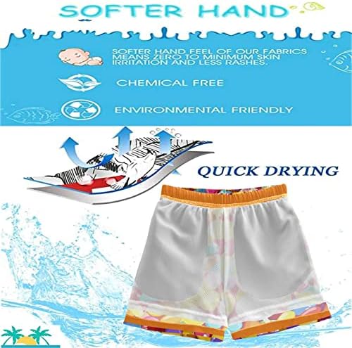 visesunny Funny Boys Swim Trunks Toddler Quick Dry Board Shorts