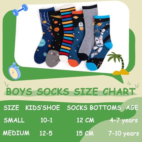 Comfoex Boys Kids Socks - Fun Stripe - 4-10 Years