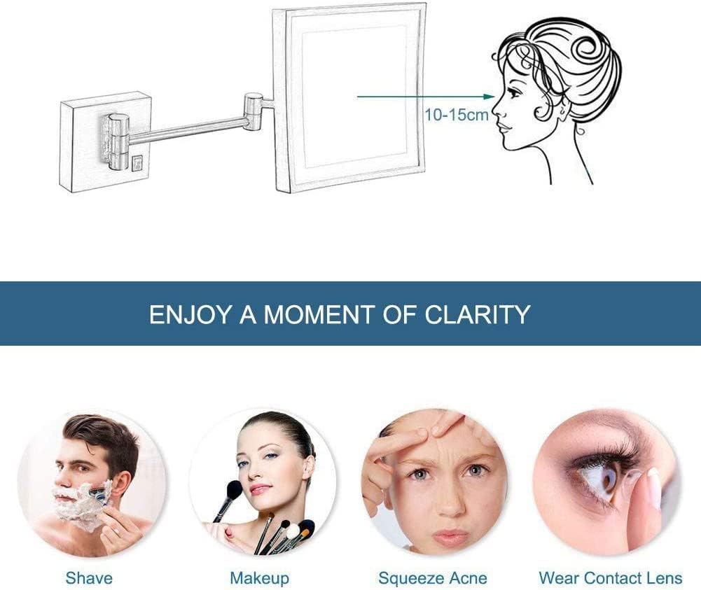 Stylish Double-Sided Vanity Mirror for Makeup and Shaving